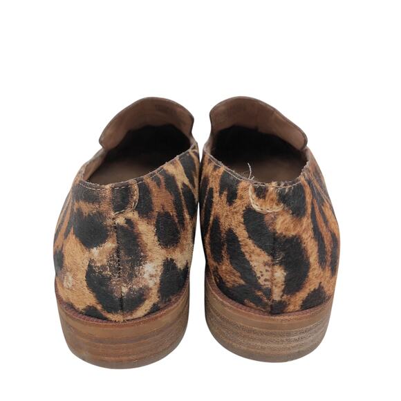 Madewell The Orson Loafers 7.5 Leopard Print Calf Hair Leather Slip On Shoes - Picture 4 of 12